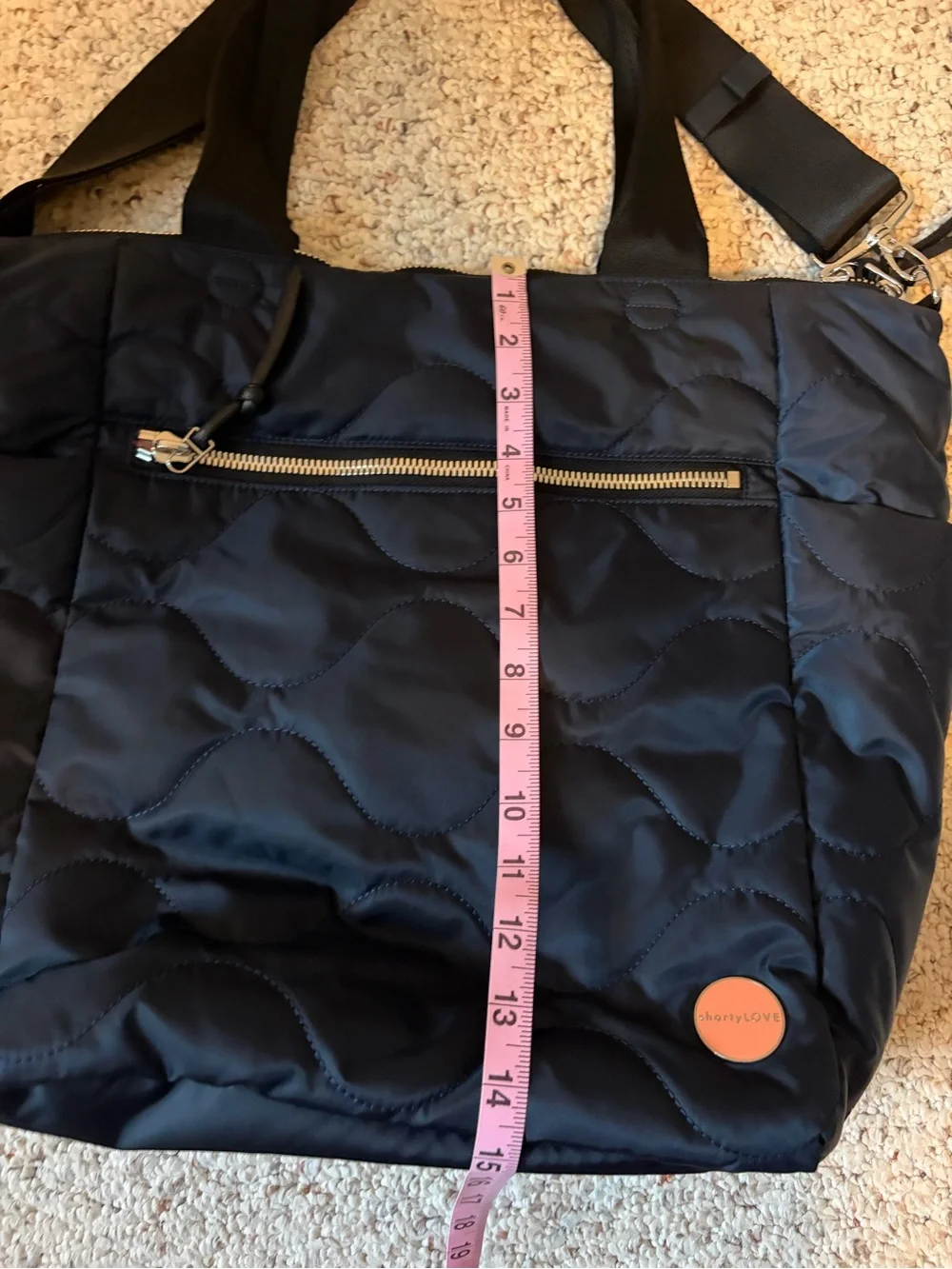 ShortyLOVE Ranger Navy Tote Bag with Zip Pocket
